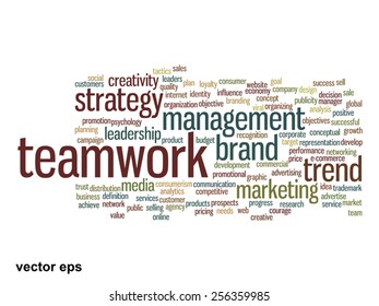 Vector concept or conceptual abstract word cloud on white background as metaphor for business, trend, media, focus, market, value, product, advertising or customer. Also for corporate wordcloud