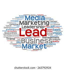 Concepto vectorial o nube conceptual abstracta de palabras sobre fondo blanco como metáfora para negocios, tendencias, medios, enfoque, mercado, valor, producto, publicidad o cliente. También para la nube de palabras corporativa