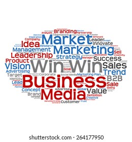 Vektorkonzept oder konzeptuell abstrakte Wortwolke auf weißem Hintergrund als Metapher für Unternehmen, Trends, Medien, Fokus, Markt, Wert, Produkt, Werbung oder Kunden. Auch für Corporate WordCloud