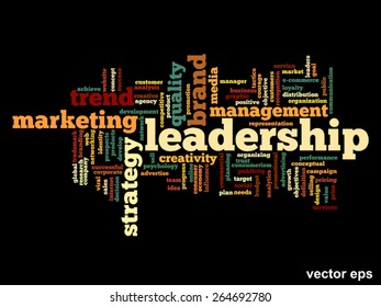 Vector concept or conceptual abstract word cloud on black background as metaphor for business, trend, media, focus, market, value, product, advertising or customer. Also for corporate wordcloud