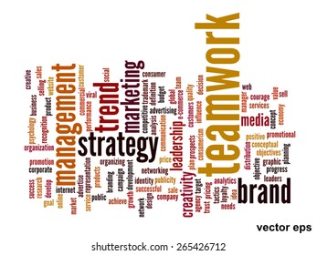 Vector concept or conceptual abstract word cloud on white background as metaphor for business, trend, media, focus, market, value, product, advertising or customer. Also for corporate wordcloud