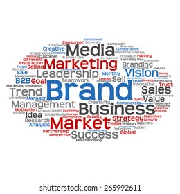 Vector concept or conceptual abstract word cloud on white background as metaphor for business, trend, media, focus, market, value, product, advertising or customer. Also for corporate wordcloud