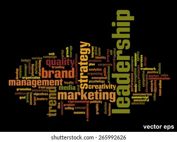Vektorkonzept oder konzeptuell abstrakte Wortwolke auf schwarzem Hintergrund als Metapher für Unternehmen, Trends, Medien, Fokus, Markt, Wert, Produkt, Werbung oder Kunden. Auch für Corporate WordCloud