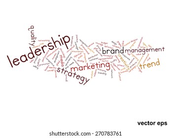 Vector concept or conceptual abstract word cloud on white background as metaphor for business, trend, media, focus, market, value, product, advertising or customer. Also for corporate wordcloud