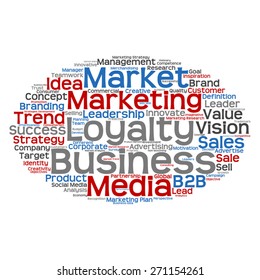 Vector concept or conceptual abstract word cloud on white background as metaphor for business, trend, media, focus, market, value, product, advertising or customer. Also for corporate wordcloud