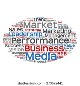 Vector concept or conceptual abstract word cloud on white background as metaphor for business, trend, media, focus, market, value, product, advertising or customer. Also for corporate wordcloud