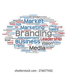 Vector concept or conceptual abstract word cloud on white background as metaphor for business, trend, media, focus, market, value, product, advertising or customer. Also for corporate wordcloud