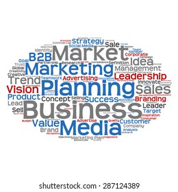 Vector concept or conceptual abstract word cloud on white background as metaphor for business, trend, media, focus, market, value, product, advertising or customer. Also for corporate wordcloud