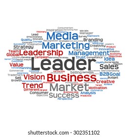 Vector concept or conceptual abstract word cloud on white background as metaphor for business, trend, media, focus, market, value, product, advertising or customer. Also for corporate wordcloud