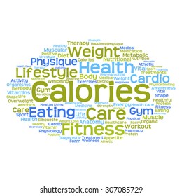 Vector concept or conceptual abstract word cloud on white background as metaphor for health, nutrition, diet, wellness, body, energy, medical, fitness, medical, gym, medicine, sport, heart or science