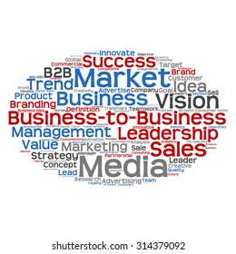 Vector concept or conceptual abstract word cloud on white background as metaphor for business, trend, media, focus, market, value, product, advertising or customer. Also for corporate wordcloud