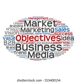 Vector concept or conceptual abstract word cloud on white background as metaphor for business, trend, media, focus, market, value, product, advertising or customer. Also for corporate wordcloud