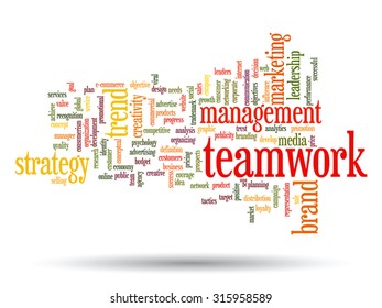 Concepto vectorial o nube conceptual abstracta de palabras sobre fondo blanco como metáfora para negocios, tendencias, medios, enfoque, mercado, valor, producto, publicidad o cliente. También para la nube de palabras corporativa