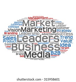 Concepto vectorial o nube conceptual abstracta de palabras sobre fondo blanco como metáfora para negocios, tendencias, medios, enfoque, mercado, valor, producto, publicidad o cliente. También para la nube de palabras corporativa