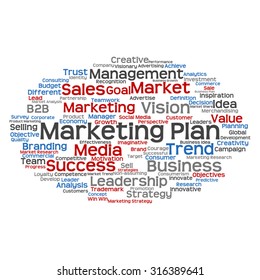 Vector concept or conceptual abstract word cloud on white background as metaphor for business, trend, media, focus, market, value, product, advertising or customer. Also for corporate wordcloud