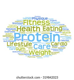 Vector concept or conceptual abstract word cloud on white background as metaphor for health, nutrition, diet, wellness, body, energy, medical, fitness, medical, gym, medicine, sport, heart or science