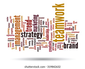 Vector concept or conceptual abstract word cloud on white background as metaphor for business, trend, media, focus, market, value, product, advertising or customer. Also for corporate wordcloud