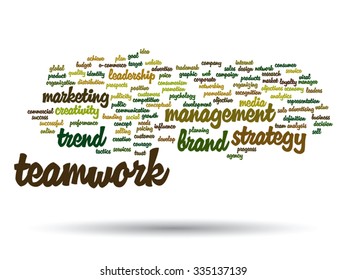 Concepto vectorial o nube conceptual abstracta de palabras sobre fondo blanco como metáfora para negocios, tendencias, medios, enfoque, mercado, valor, producto, publicidad o cliente. También para la nube de palabras corporativa