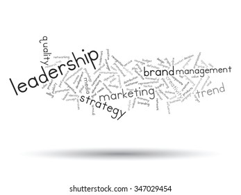 Concepto vectorial o nube conceptual abstracta de palabras sobre fondo blanco como metáfora para negocios, tendencias, medios, enfoque, mercado, valor, producto, publicidad o cliente. También para la nube de palabras corporativa