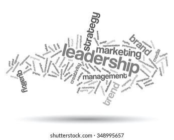 Vector concept or conceptual abstract word cloud on white background as metaphor for business, trend, media, focus, market, value, product, advertising or customer. Also for corporate wordcloud