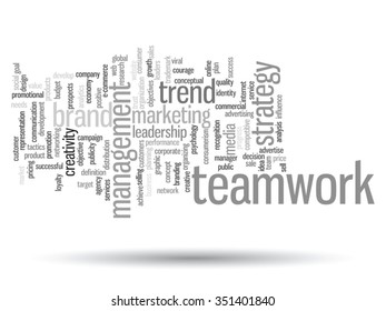 Vector concept or conceptual abstract word cloud on white background as metaphor for business, trend, media, focus, market, value, product, advertising or customer. Also for corporate wordcloud