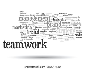 Vector concept or conceptual abstract word cloud on white background as metaphor for business, trend, media, focus, market, value, product, advertising or customer. Also for corporate wordcloud