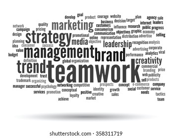 Concepto vectorial o nube conceptual abstracta de palabras sobre fondo blanco como metáfora para negocios, tendencias, medios, enfoque, mercado, valor, producto, publicidad o cliente. También para la nube de palabras corporativa