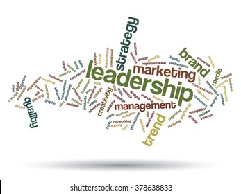 Concepto vectorial o nube conceptual abstracta de palabras sobre fondo blanco como metáfora para negocios, tendencias, medios, enfoque, mercado, valor, producto, publicidad o cliente. También para la nube de palabras corporativa