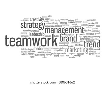 Vector concept or conceptual abstract word cloud on white background as metaphor for business, trend, media, focus, market, value, product, advertising or customer. Also for corporate wordcloud