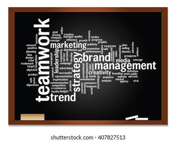 Vektorkonzept oder konzeptuell abstrakte Wortwolke auf schwarzem Hintergrund als Metapher für Unternehmen, Trends, Medien, Fokus, Markt, Wert, Produkt, Werbung oder Kunden. Auch für Corporate WordCloud