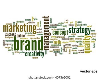 Vector concept or conceptual abstract word cloud on white background as metaphor for business, trend, media, focus, market, value, product, advertising or customer. Also for corporate wordcloud