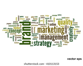 Vector concept or conceptual abstract word cloud on white background as metaphor for business, trend, media, focus, market, value, product, advertising or customer. Also for corporate wordcloud