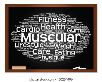Vector concept or conceptual abstract word cloud on blackboard background, metaphor to health, nutrition, diet, wellness, body, energy, medical, fitness, medical, gym, medicine, sport, heart science