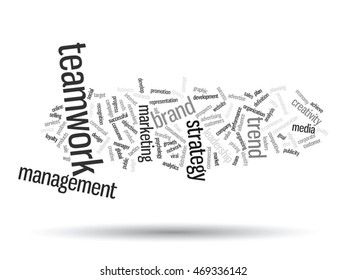 Vector concept or conceptual abstract word cloud on white background as metaphor for business, trend, media, focus, market, value, product, advertising or customer. Also for corporate wordcloud