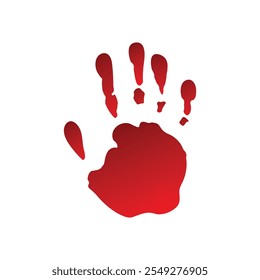 Mano humana o huella de la mano del niño aislado en el fondo blanco para el arte, la infancia, la diversión, feliz, bebé, Vector, niño, identidad, educación, escuela, pequeño o joven