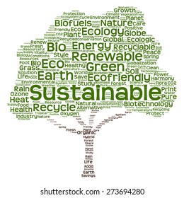 Vector concept or conceptual green text word cloud as tree isolated on white background, metaphor to nature, ecology, energy, natural, life, world, global, protect, environmental, biofuel or recycling