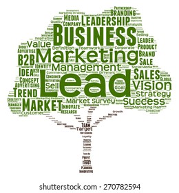 Vector concept or conceptual green tree word cloud or wordcloud on white background as metaphor to business, trend, media, focus, market, value, product, advertising, leadership customer or corporate