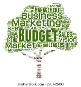 Vector concept or conceptual green tree word cloud or wordcloud on white background as metaphor to business, trend, media, focus, market, value, product, advertising, leadership customer or corporate