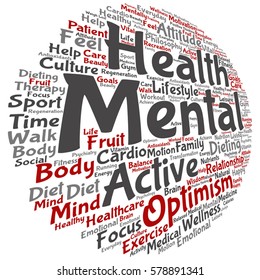 Concepto vectorial o salud mental conceptual o nube de palabras abstractas de pensamiento positivo aisladas en metáfora de fondo al optimismo, psicología, mente, salud, pensamiento, actitud, equilibrio o motivación