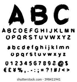 Concepto vectorial o conjunto conceptual o colección de letras negras manuscritas, bocetos o dibujos nórdicos aislados, fondo blanco, metáfora a la escuela, educación, infancia, artística, graffiti o niños