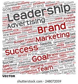 Vector concept or conceptual text word cloud isolated on background, metaphor to advertising, business, company, growth, corporate, identity, innovation, media, management, market, sale or trend value