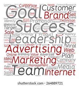 Vector concept or conceptual text word cloud isolated on background, metaphor to advertising, business, company, growth, corporate, identity, innovation, media, management, market, sale or trend value