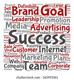 Vector concept or conceptual text word cloud isolated on background, metaphor to advertising, business, company, growth, corporate, identity, innovation, media, management, market, sale or trend value