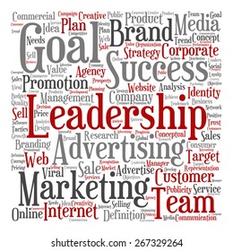 Vector concept or conceptual text word cloud isolated on background, metaphor to advertising, business, company, growth, corporate, identity, innovation, media, management, market, sale or trend value