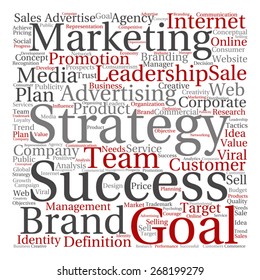 Vector concept or conceptual text word cloud isolated on background, metaphor to advertising, business, company, growth, corporate, identity, innovation, media, management, market, sale or trend value