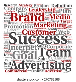 Vector concept or conceptual text word cloud isolated on background, metaphor to advertising, business, company, growth, corporate, identity, innovation, media, management, market, sale or trend value