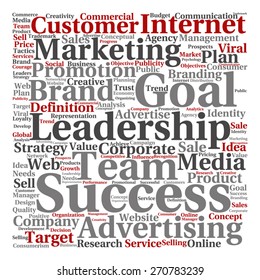 Vector concept or conceptual text word cloud isolated on background, metaphor to advertising, business, company, growth, corporate, identity, innovation, media, management, market, sale or trend value