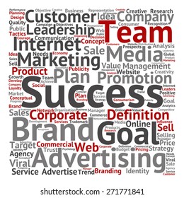 Vector concept or conceptual text word cloud isolated on background, metaphor to advertising, business, company, growth, corporate, identity, innovation, media, management, market, sale or trend value