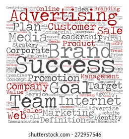 Vector concept or conceptual text word cloud isolated on background, metaphor to advertising, business, company, growth, corporate, identity, innovation, media, management, market, sale or trend value