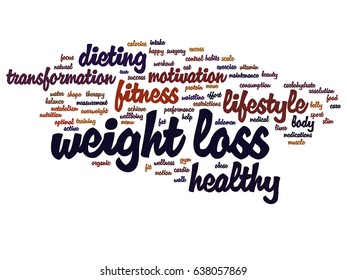 Concepto vectorial o pérdida de peso conceptual transformación dietética saludable de la palabra abstracta nube aislado fondo. Collage del estilo de vida de motivación de fitness, antes y después del ejercicio delgado texto de belleza corporal